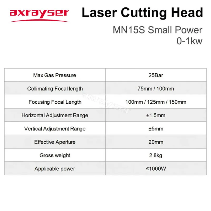 Testa di taglio Laser a fibra WSX MN15S 1kw piccola potenza per il taglio di metalli messa a fuoco a due punti di piccolo formato