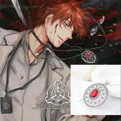 Anime SCP 963 alaşım kolye Cosplay Jack parlak Horcrux muska kolye Unisex moda kırmızı Gem takı aksesuar Prop Xmas hediye