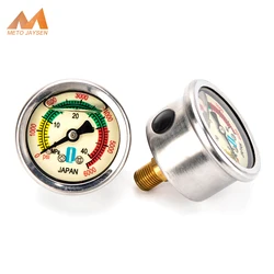 Pump Valve Scuba Manometer 40mm High Pressure Gauge for Air Compressor Hand Pump Refilling M10x1 1.5 Inch Oil Filled Shock-proof