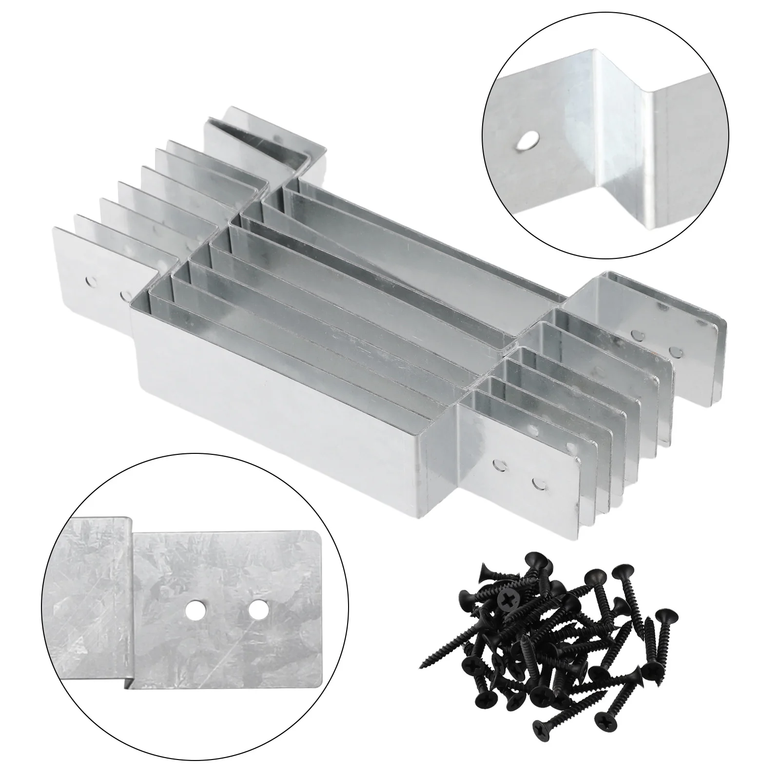 

For Property Safeguard Anti Rattle Post Clips Fence Post Brackets Easy To Install Long-lasting Rust Protection
