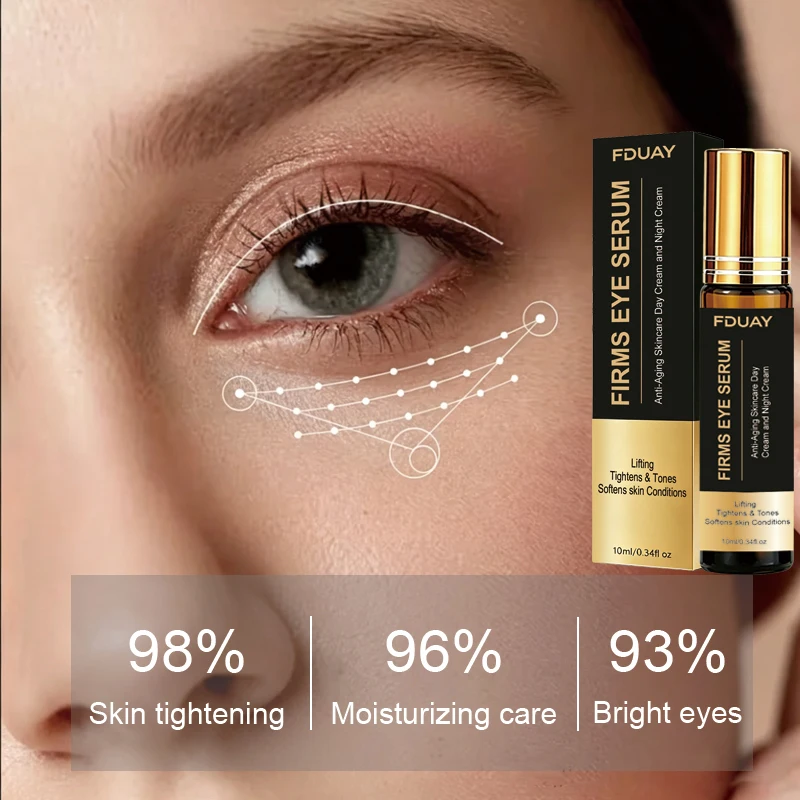 Portable Eye Firming Serum with Massage Roller Enhances Essence Absorption Improves Dull Eye Area Convenient Roll-On for Eye Car