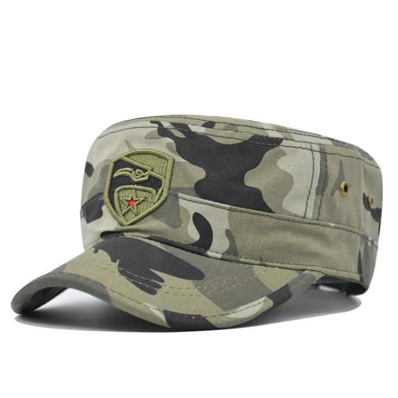 

Camouflage Army Hat Men Women Baseball Cap Camo Military Cadet Outdoor Sport Adjustable Combat Flattop Sun Cap