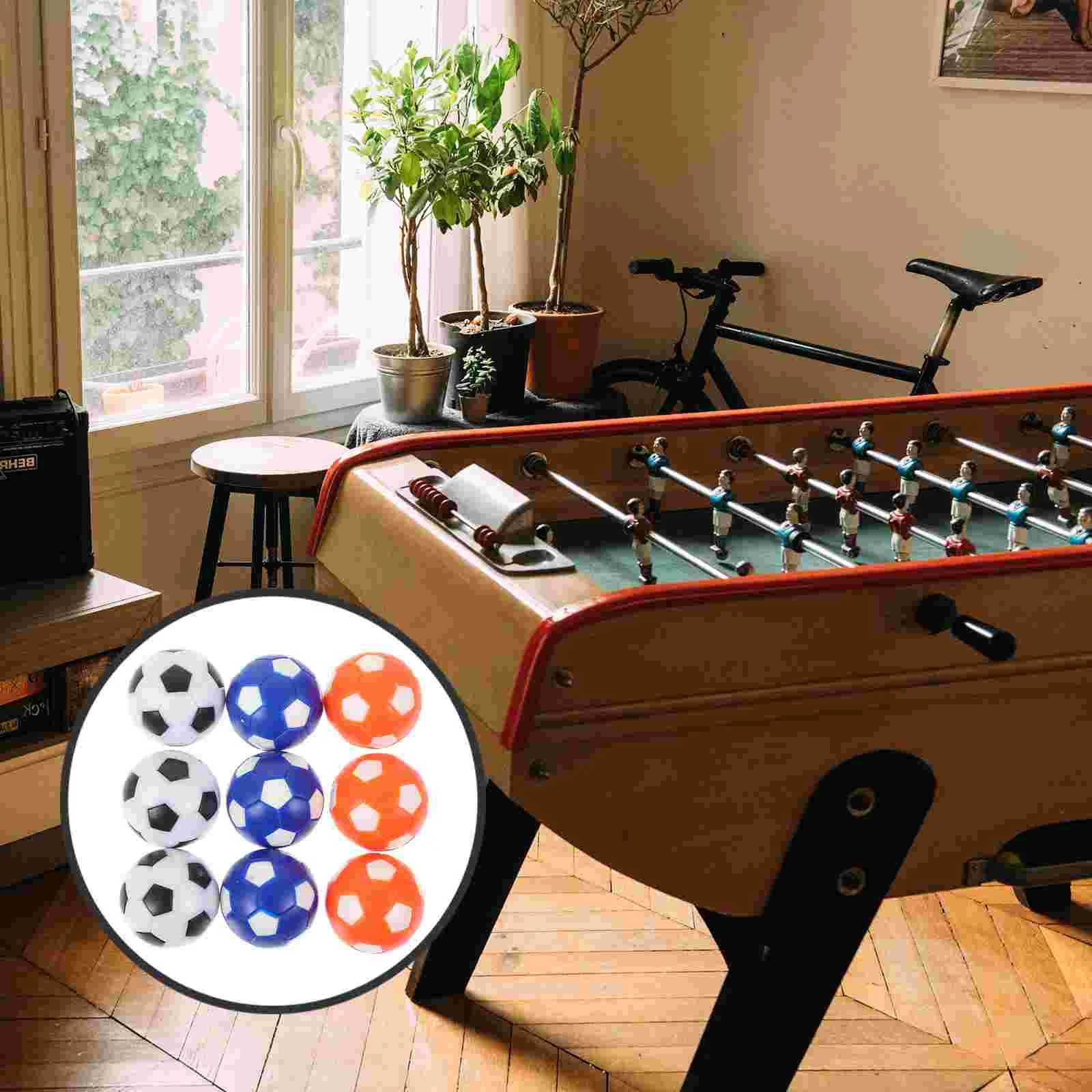 9pcs Football Table Soccer Balls Desktop Game Supplies Foosball Replacement  Balls foosball table balls