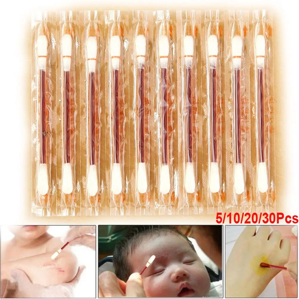

Disposable Medical Iodine Cotton Stick Iodine Disinfected Cotton Swab Climbing Wound treatment Aid Kit