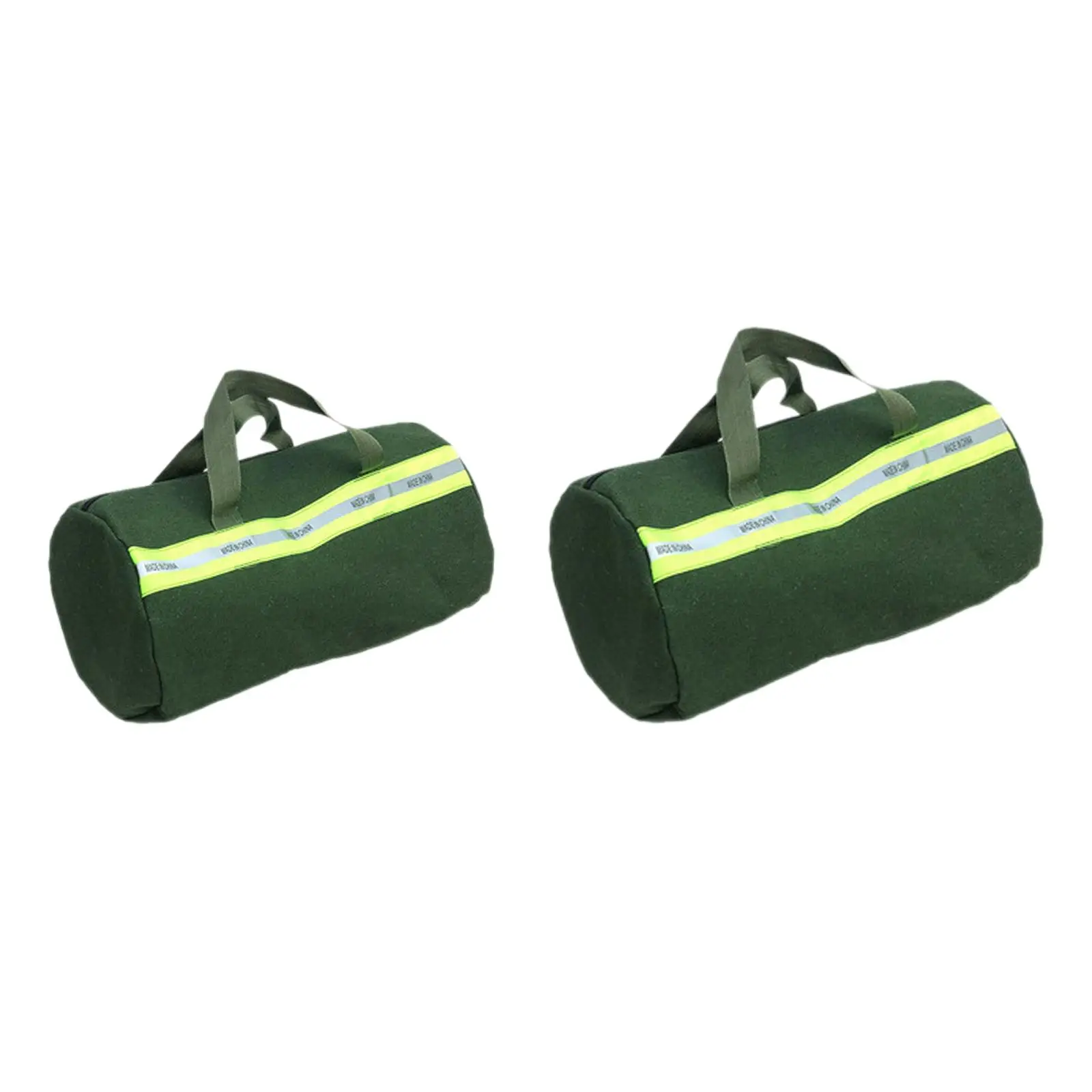 Round Tool Bag Canvas Zipper Utility Tote for Carpenters Technician Sturdy