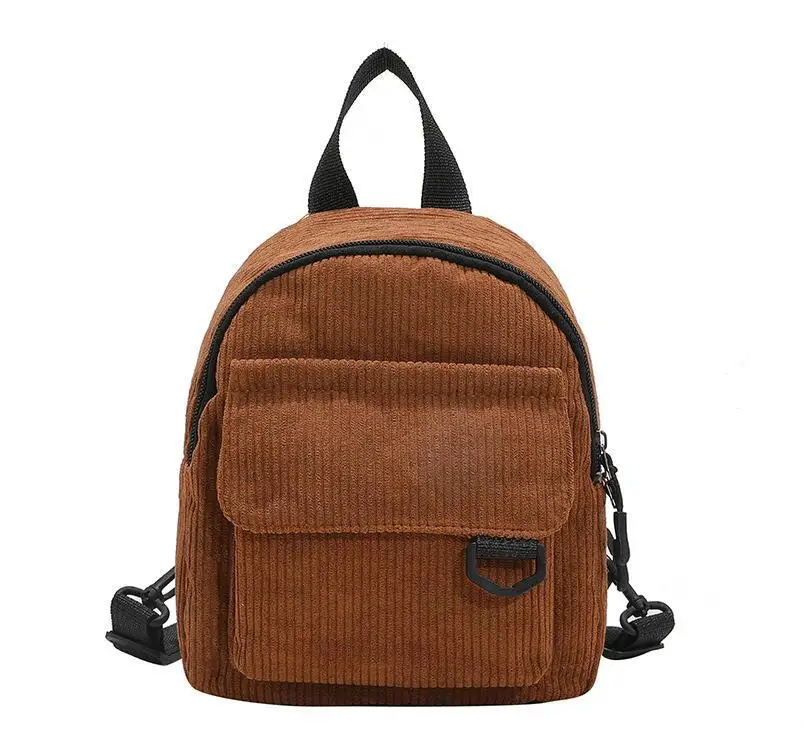 Frauen Mini Rucksack Mädchen Tasche Mode einfarbig Cord einfach lässig reisen große Kapazität weibliche Schult asche neu