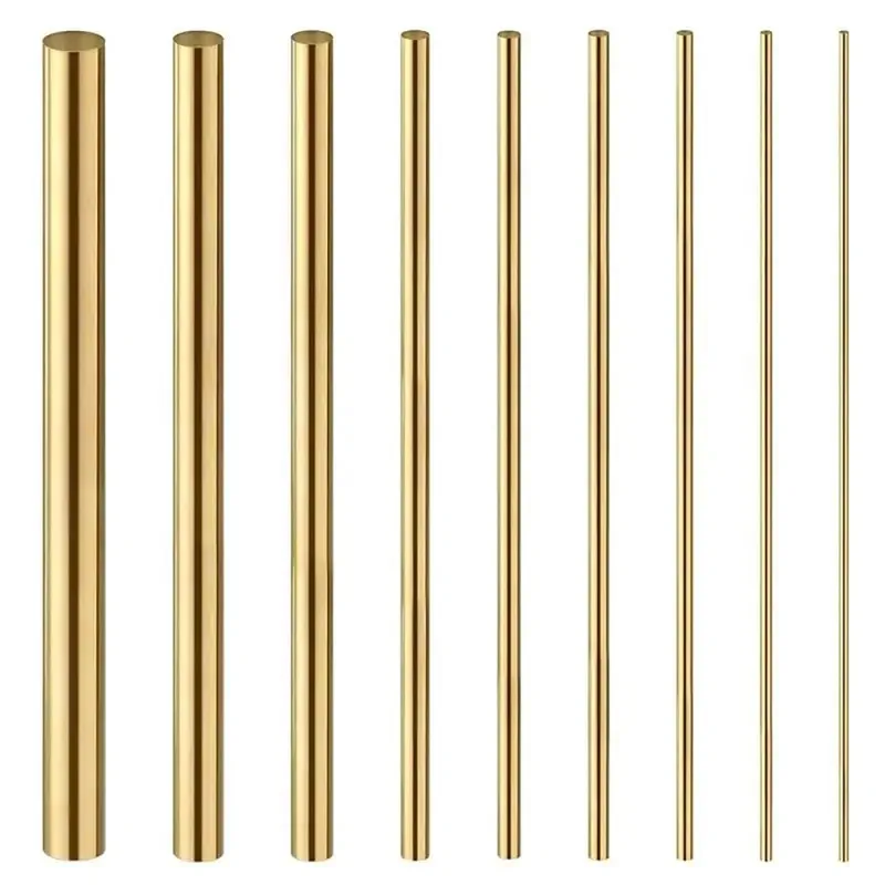 H62 Brass Rod Round Bar 0.8mm to 35mm Dia 200mm and 500mm Length for Model Making DIY Metalworking Milling