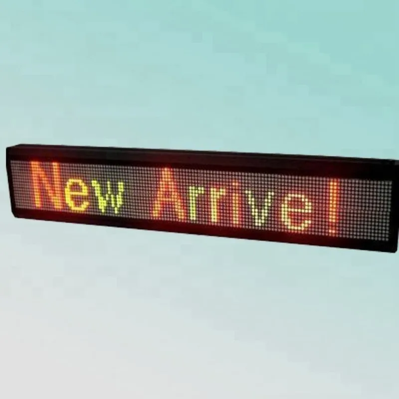 16X128pixel red green scrolling moving message red green two colors indoor led word signs for window