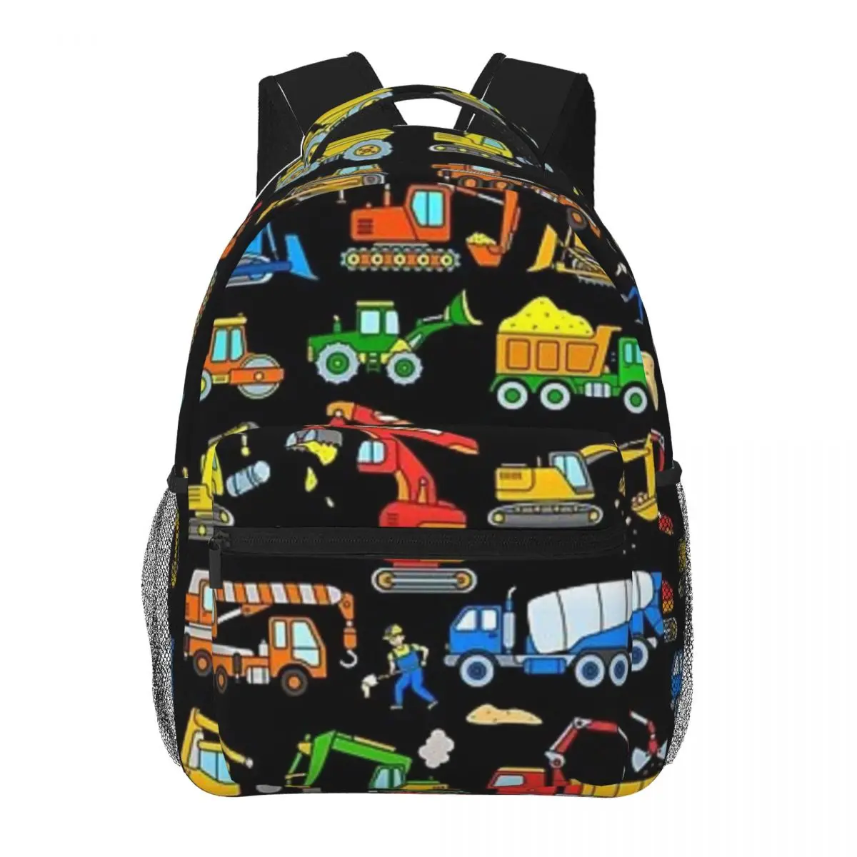 Digger Construction Vehicle Design New Fashionable Schoolbag Students Backpacks Daily Rucksack Large Capacity Knapsack