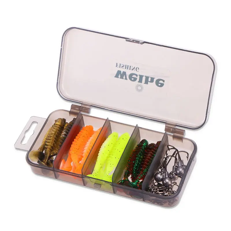 WEIHE 36pcs E# Fishing Kit Soft Fishing Lure And Accessory Combo Tackle Box soft bait Fishing Set