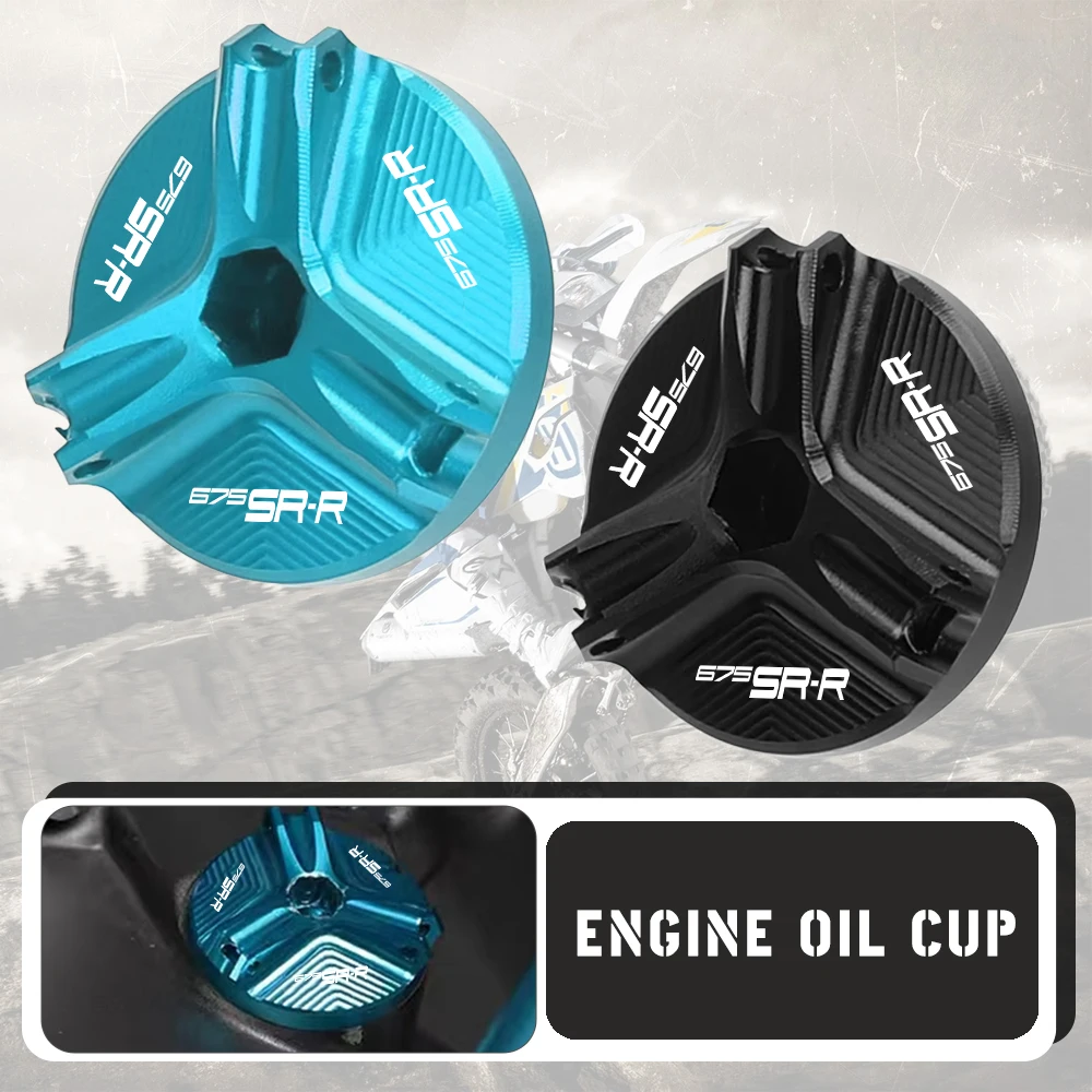 

2025 2026 Motorcycles Accessories CNC Engine Oil Cup Fuel Filler Tank Cap Cover For CFMOTO CF MOTO 675SR-R 675 SR-R 675SRR 2024