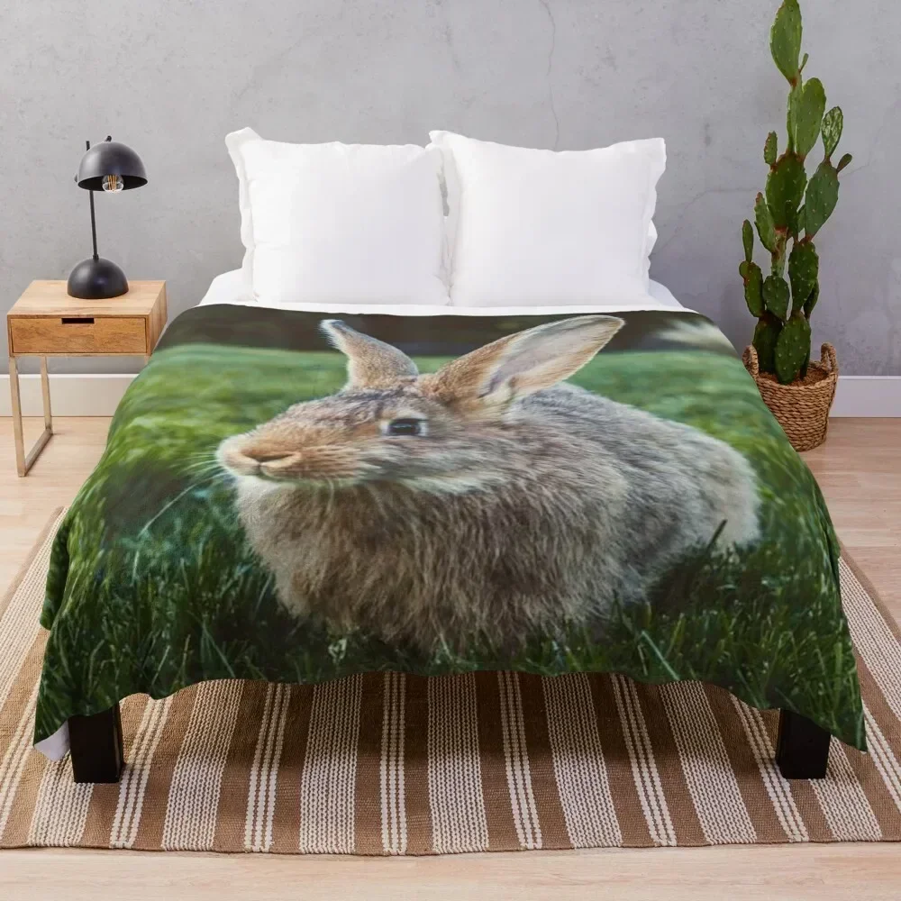 

Flemish Giant Rabbit Throw Blanket Air Conditioner Soft Blanket for Office Home