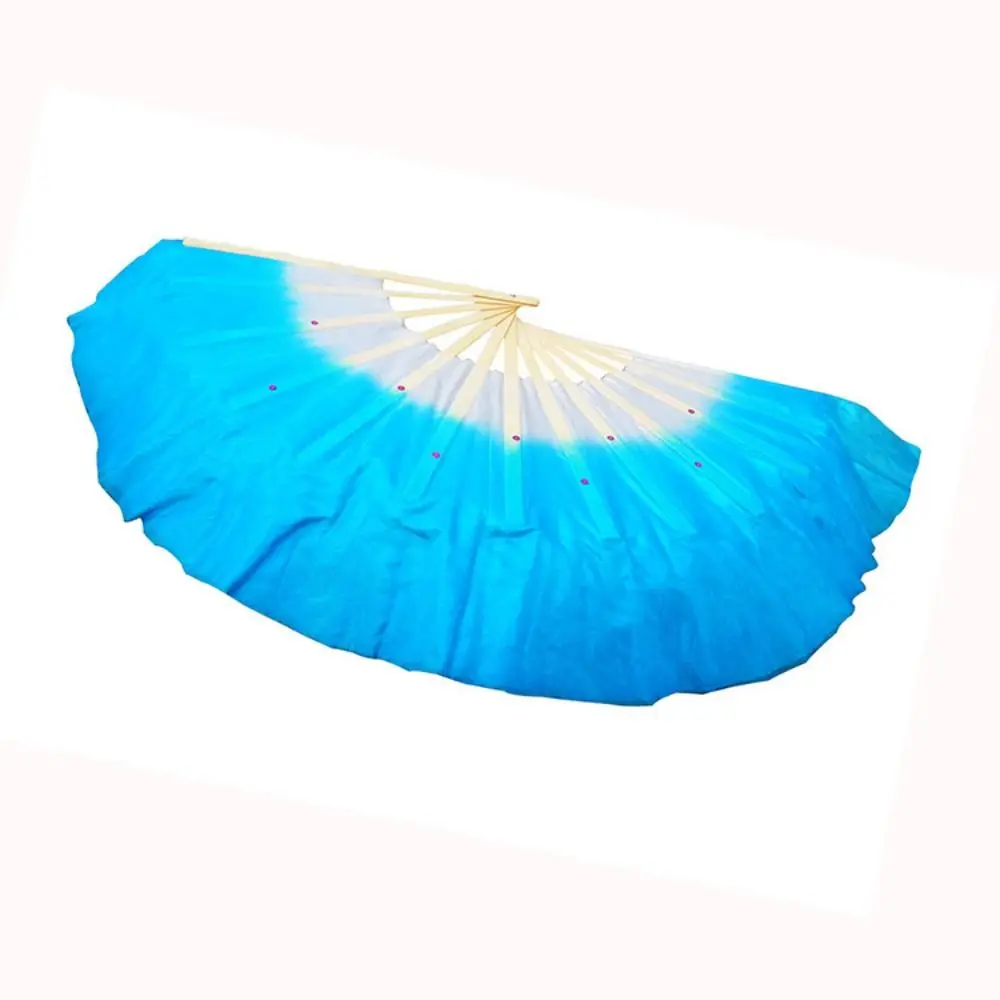 Multicolor Handmade Yangko Dance Fan Half Circle Silk Classical Silk Veil Fan Chinese Style Belly Dance Fans Dance Performance