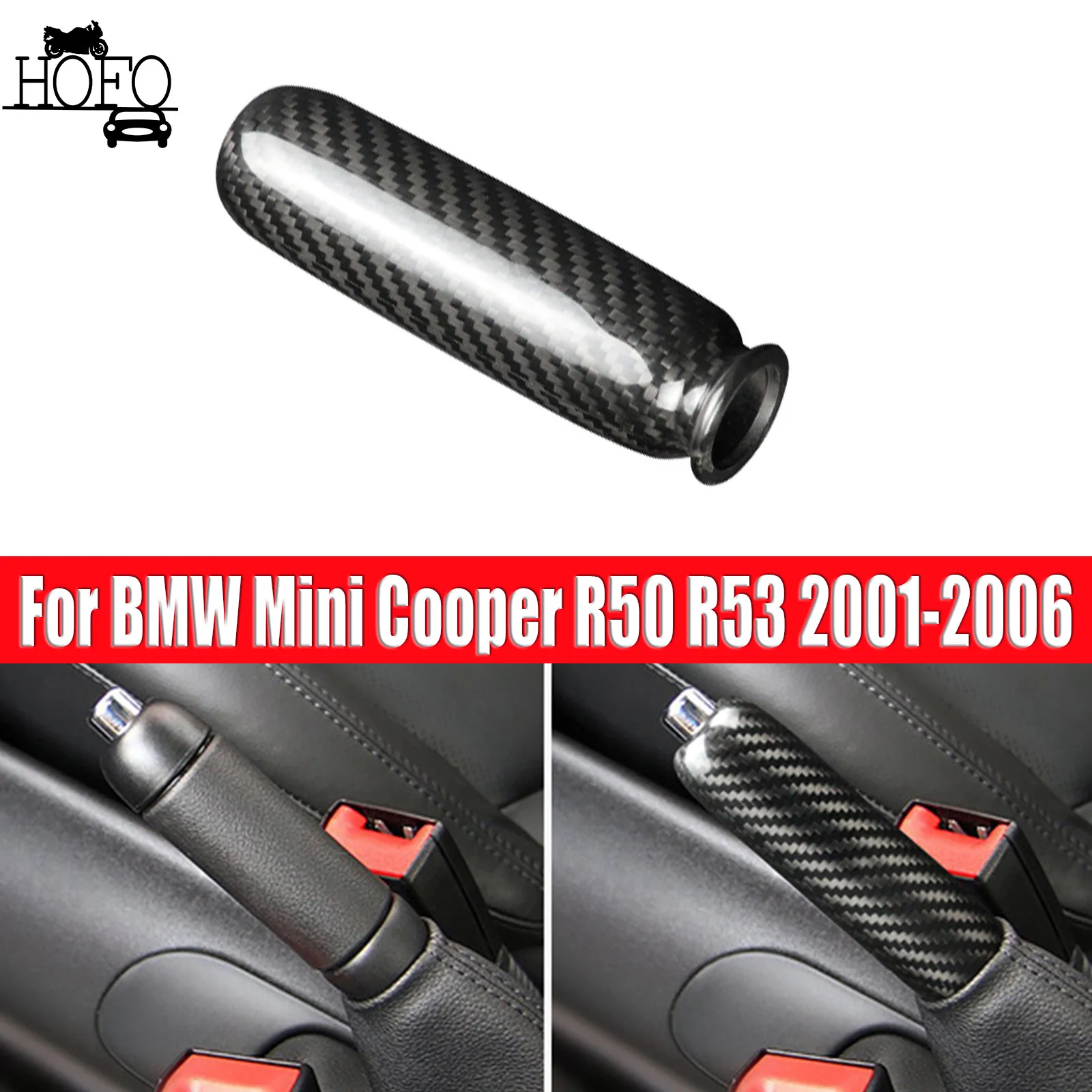 

Real Forged Carbon Fiber Car Hand Brake Cover Case For BMW Mini R52 R55 R56 R57
