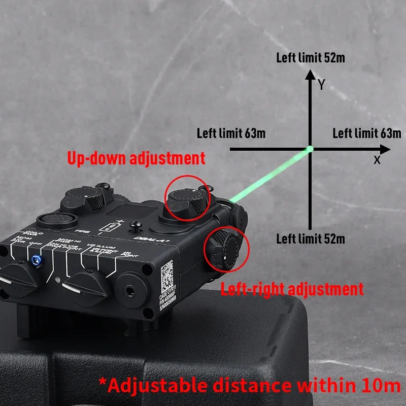 WADSN Tactical DBAL A2 Laser Red dot Green Blue Indicator NO IR LED White Light Strobe Hunting Weapon Flashlight Fit 20MM Rail