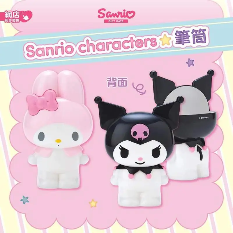 

Sanrio Characters Pen Container Kuromi Hellokitty My Melody Cinnamoroll Cute Pen Holder Stationery Makeup Brush Storage Ornament