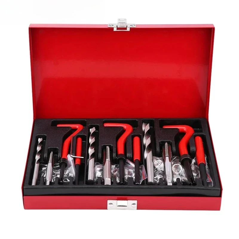 88Pcs Thread Repair Kit Set Rethread M6 M8 M10 Damaged Thread Garage Tool