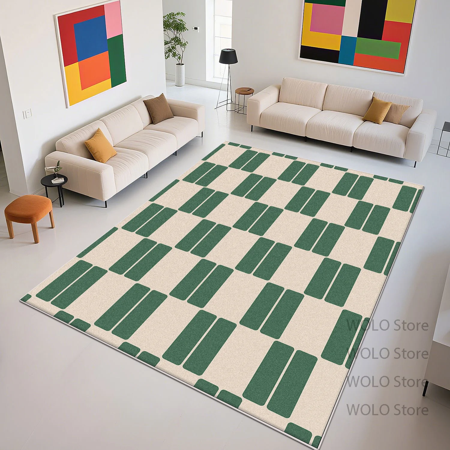 Stain-resistant Washable Short Velvet Large Size Rugs Minimalism Decoration Mat Living Room Sofa Table Chair Non-slip Carpet