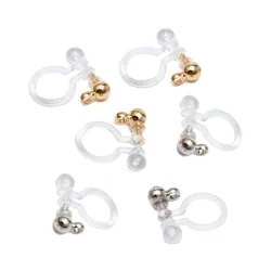 10/20pcs Metal Invisible Clip on Earring Converter Set For DIY Non Pierced Ear Jewelry Making Supplies Materials Accessories