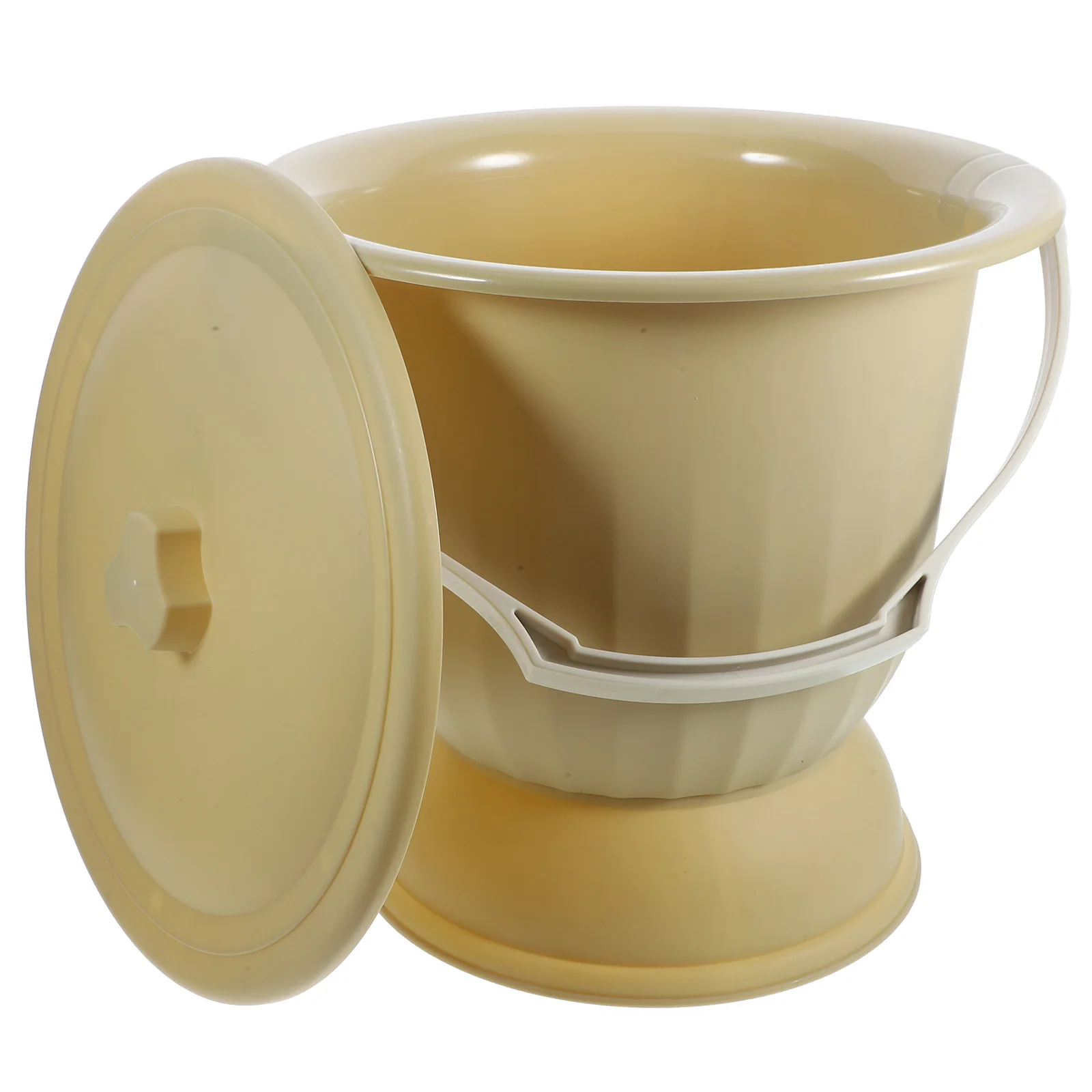 المبصقة البلاستيكية المحمولة مع غطاء دلو البول للبالغين المسنين المعوقين الحوامل السفر وعاء غرفة مريحة