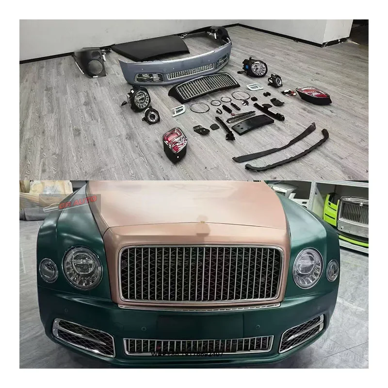 ForBentley Mulsanne 2010 New and Old -2016 Body Kit Upgrade 2017-2020 Front Headlights, Taillights, Grille, Front Bumper Cover