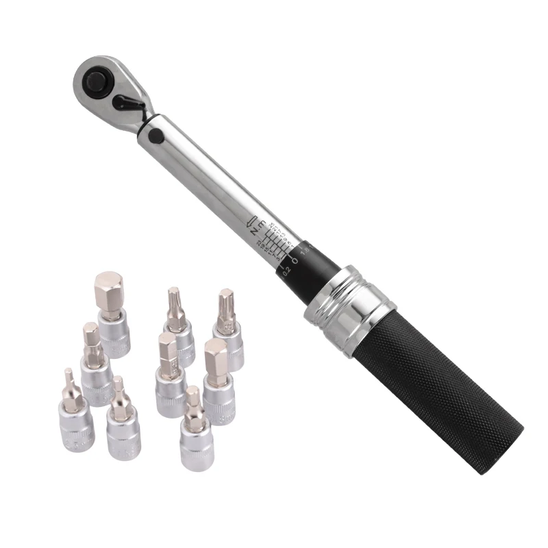 1/4 Hand Tools 1-25Nm High Exactness Precision Bike Car Repair Adjustable Socket Ratchet Spanner Wrench Torque Set - view 4