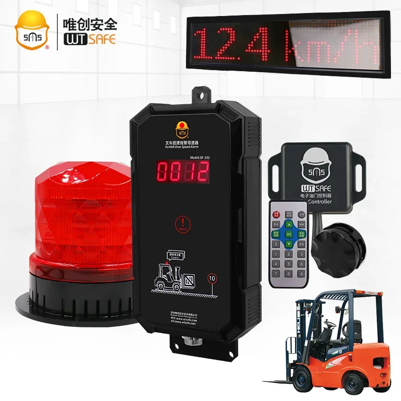 

LED Large Display Screen Forklift Over Speed Alarm with Wireless Speed Sensor