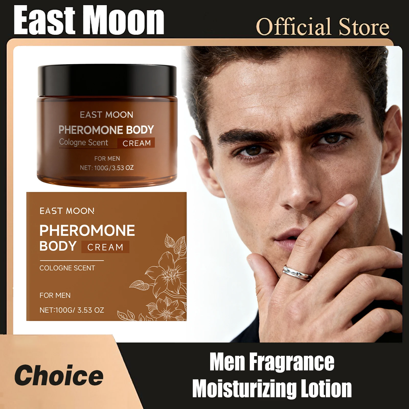 

East Moon Men Fragrance Moisturizing Lotion Enhance Self-Confidence Relieves Odor Lasting Freshing Daily Dating Body Moisturizer