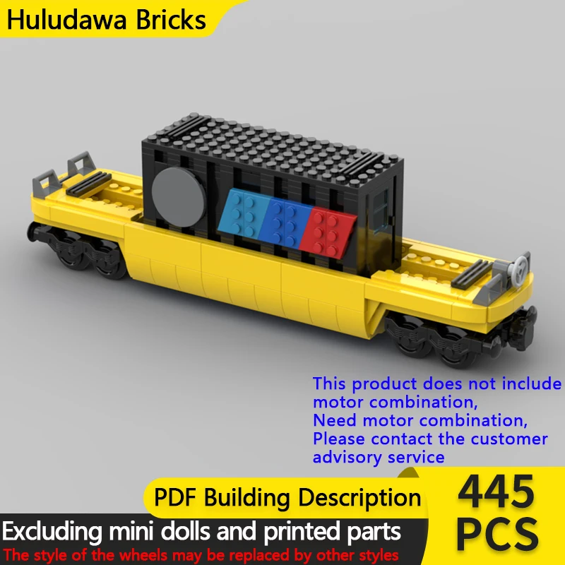 

Модель городской автомобиль MOC, строительные кирпичи, контейнер для железнодорожного поезда, модульная технология, детские праздничные подарки, сборка игрушек, костюм