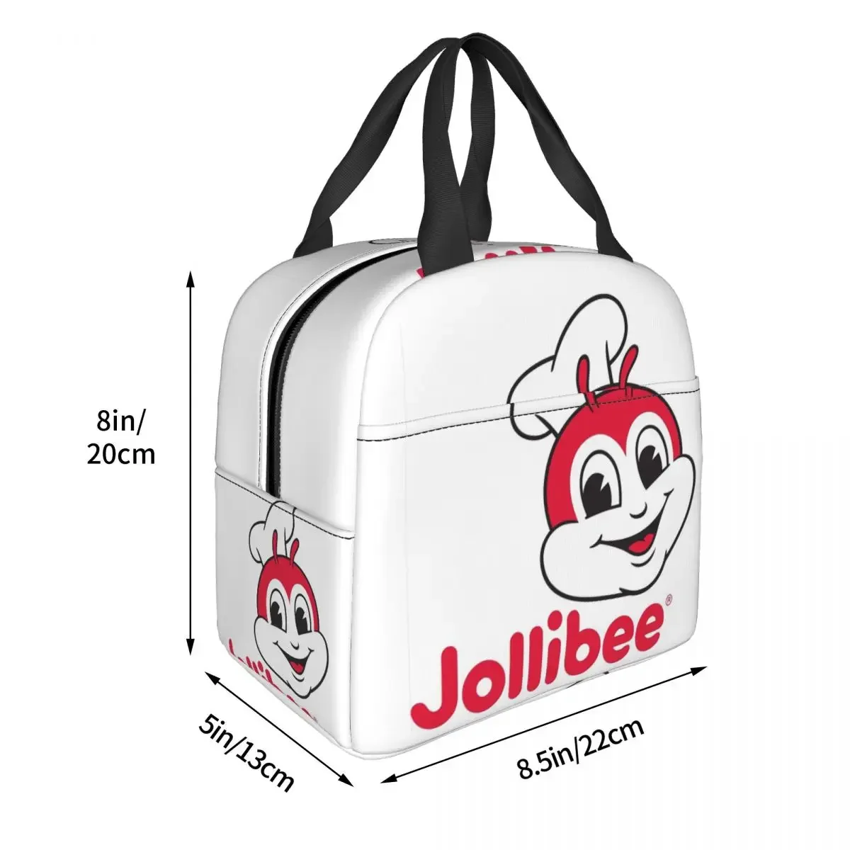 Retro Jollibee Isolado Lunch Bags, sacos de piquenique portáteis, refrigerador térmico, lancheira, Tote para mulheres, trabalho, crianças, escola