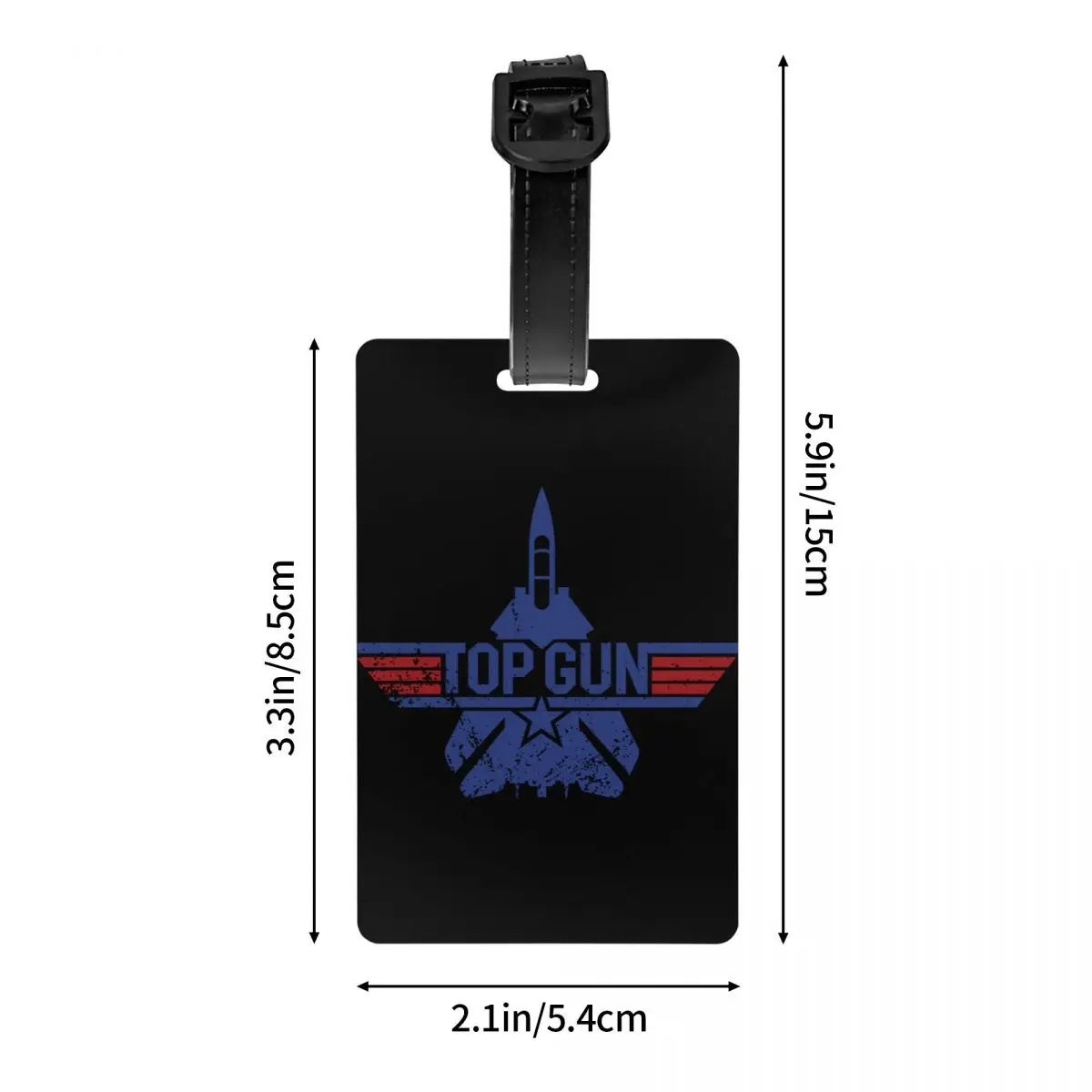 Top Gun Air Force Fighter Jets Luggage Tag for Suitcases Maverick Movie Privacy Cover Name ID Card