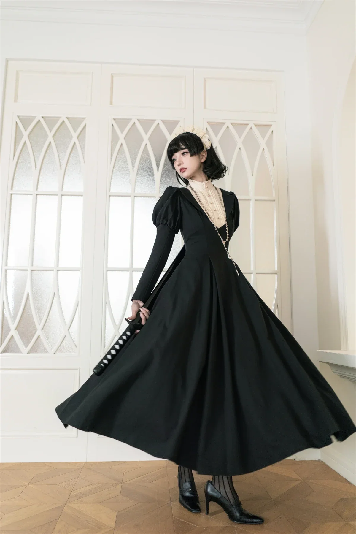 

Cosplay Halloween Mother Cosplay Lolita Nun Habit Mother Superior Nun Gothic Dress Priest Outsuit Mary Priest Nun Costume