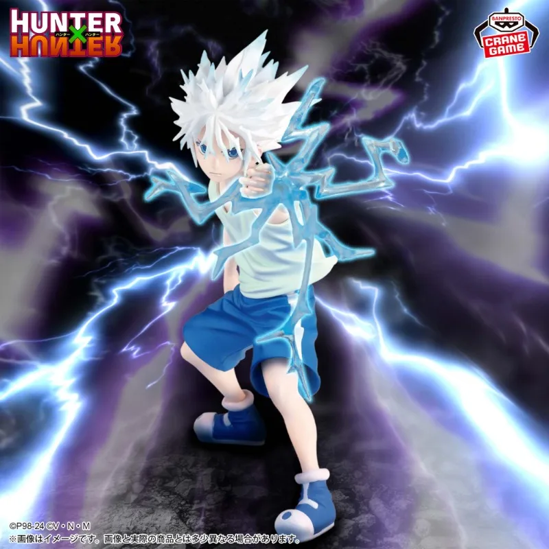 Bandai in Stock Original BANPRESTO HUNTER×HUNTER Anime VIBRATION STARS -KILLUA-II Action Figures Toys Collectible Model Gifts