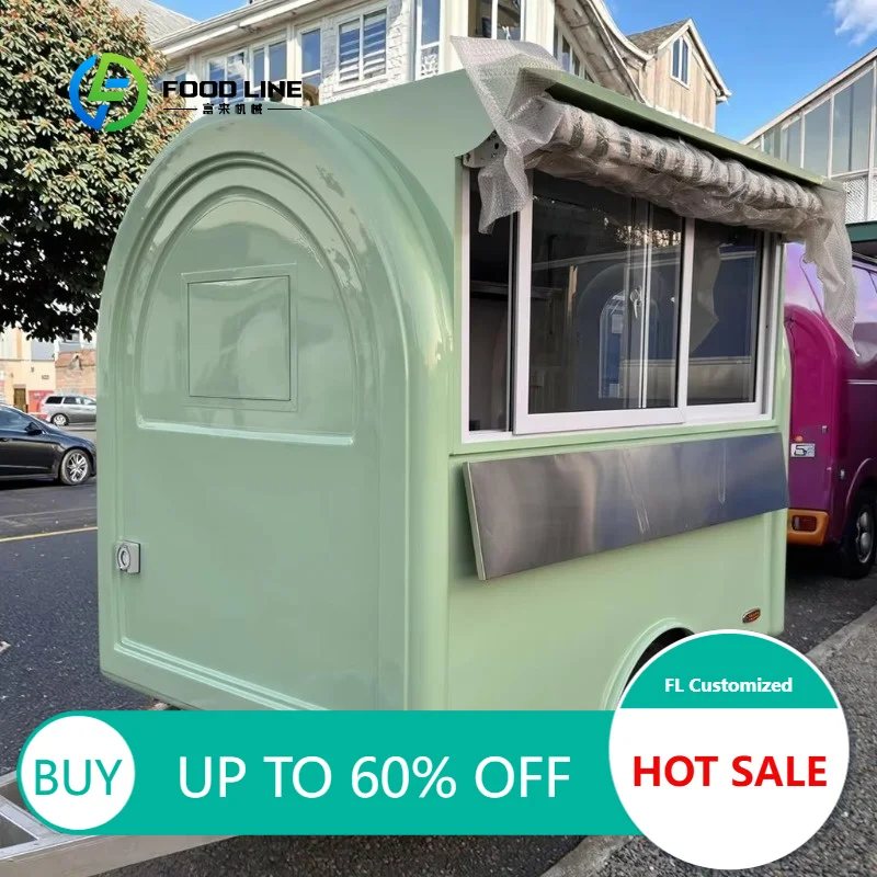 Customized Colour Food Cart Coffee Ice Cream Food Trailer Snack Food Mobile Cart Bakery Mobile Kitchen