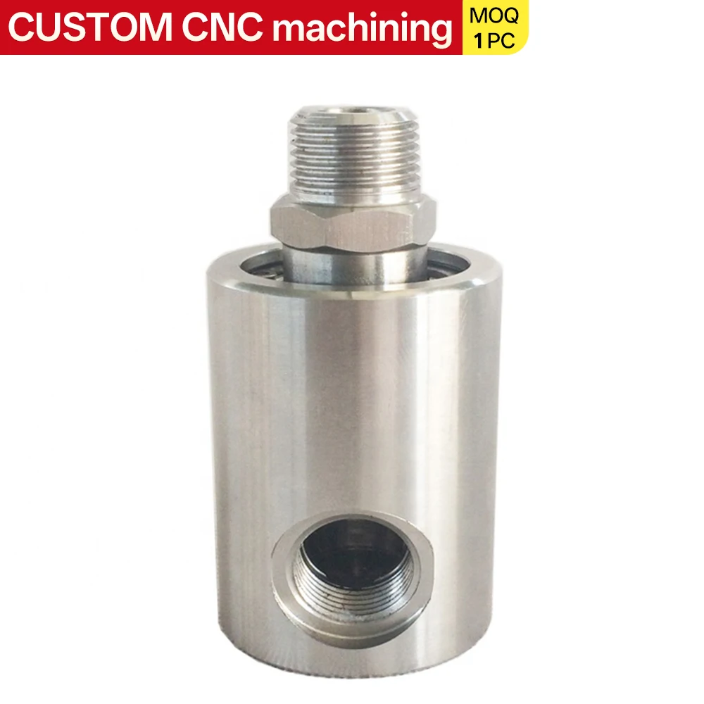 OEM Custom CNC Machining Stainless Steel High Pressure Rotary Joint 20MPa Forged Swivel Union for Water Hydraulic Oil MOQ 1PC