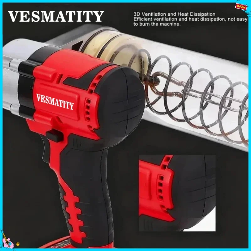 Cordless Brushless Electric Grease Gun High Pressure Fully Automatic Oil Injector Fat Machine Milwaukee 18V Battery Tool