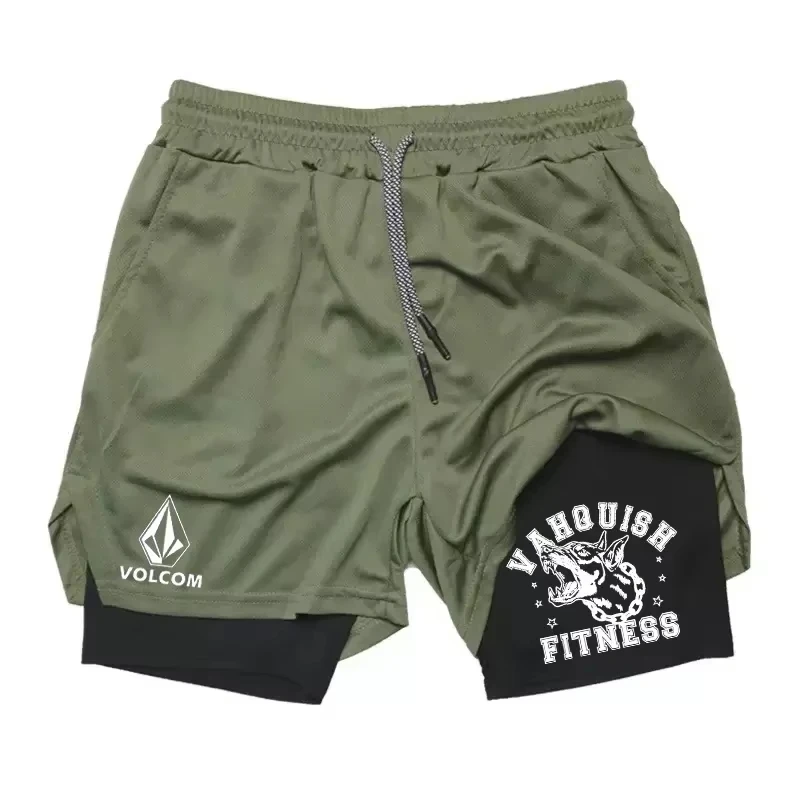 

Short de Compression pour hommes, imprimé boxe, basket-ball, plage, Fitness, pantalon de sport, Double couche, séchage rapide