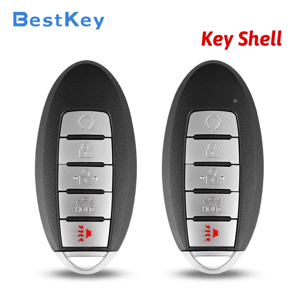 Best Key Smart Key Shell 5 Button Remote Cover with Trunk for Nissan Altima Maxima 2016-2018 S180144310 KR5S180144014