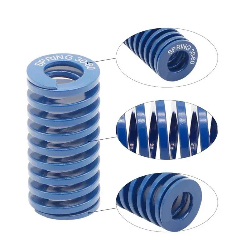 Blue Spiral Compression Spring Light Load Die Mold Spring Outer Diameter 6-50mm for Industrial Machinery and Stamping Tools