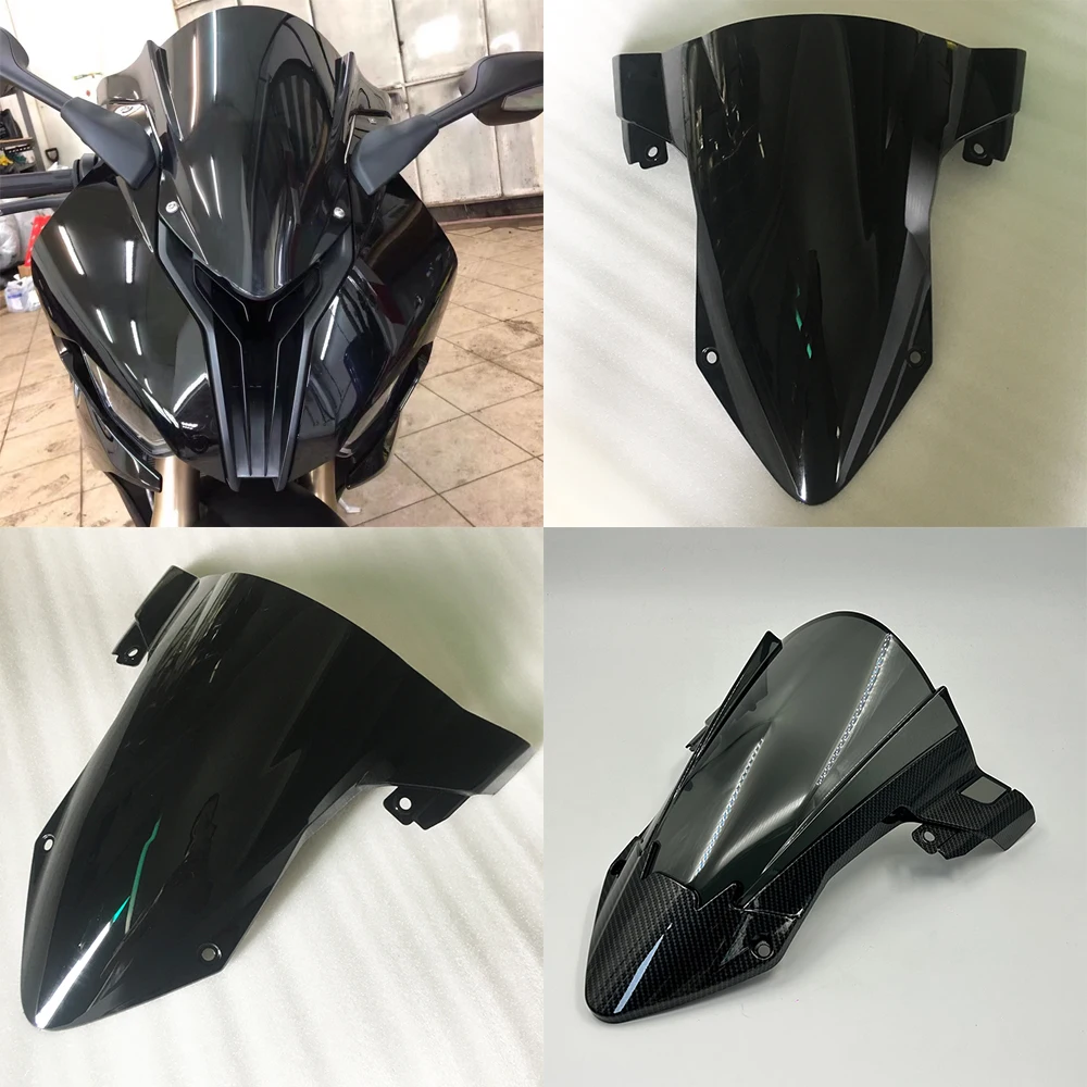 Windscreen Windshield For 2019 2020 2021 2022 2023 2024 BMW S1000RR S1000 RR Wind Deflector Double Bubble S1000 RR Screen Black