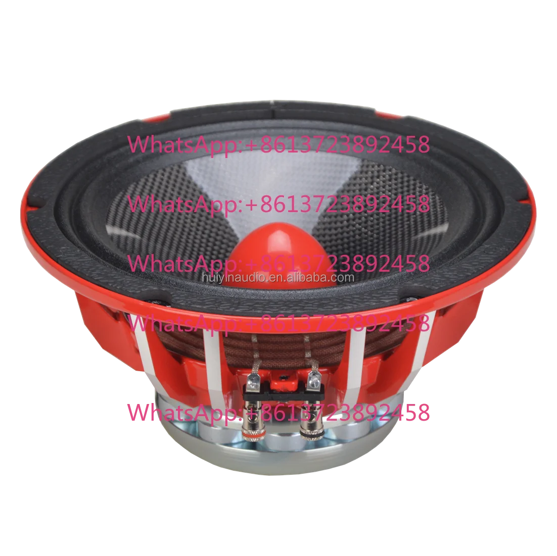 8 Inch 4Ohm Car Audio Midrange Speaker 300WRMS 100dB Sensitivity Mid Frequency Bullet Cap Neodymium Speaker for Car Race 850-098