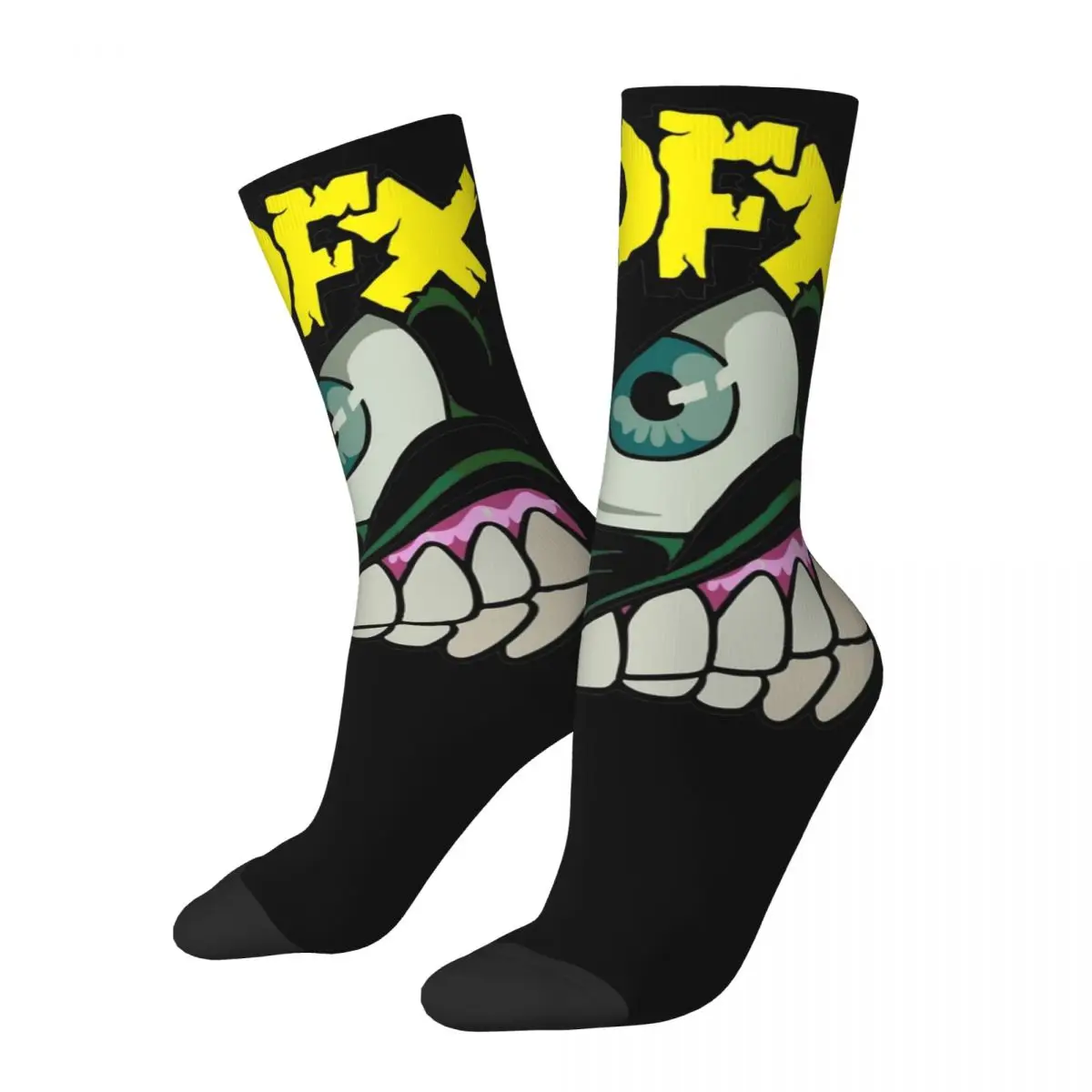 Colorful Punk NOFX Funk Band Theme Print Socks Product All Seasons Warm Long Socks Non-slip