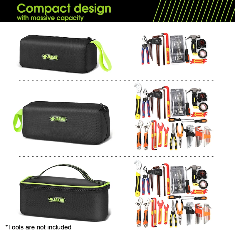 Jakah Electrician Tool Bag Multifunctional Oxford Thickened Woodworking Storage Screwdriver Kit Tool Bag Portable Handheld Bag