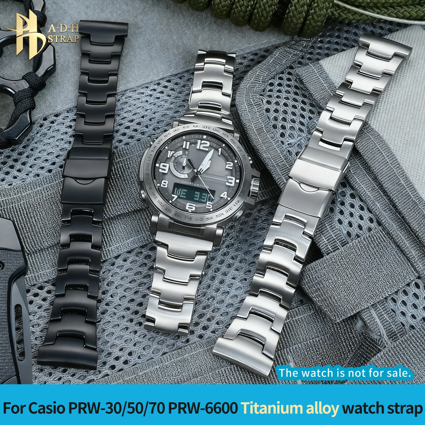 ل كاسيو PRW-30/50/60/70YT PRW-6800/6900 خفيفة الوزن سبائك التيتانيوم حزام ساعة اليد PRW-6600 PRG-650 سوار تيتانيوم 23mm24mm الرجال