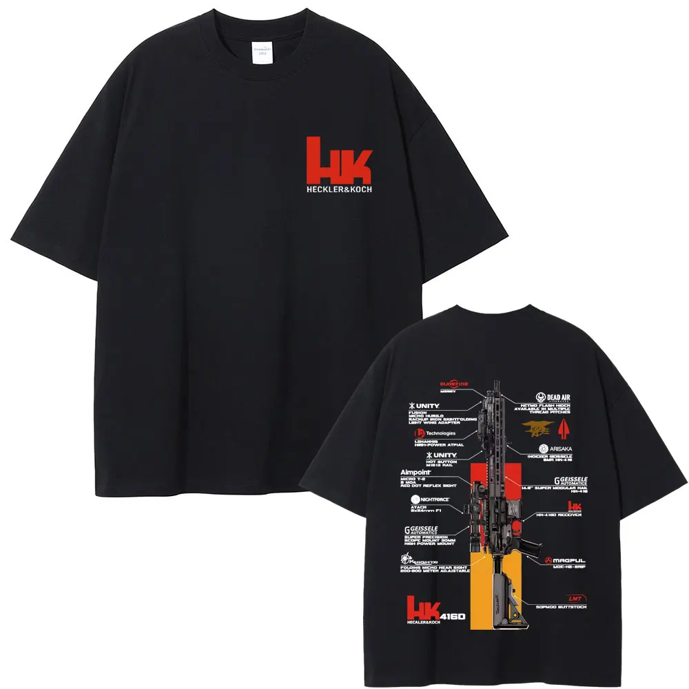 

Heckler & Koch HK416D Graphic T-shirt Men Women Tactical Army Fan Club Outdoor Training Competition Tshirt Male Vintage T Shirts