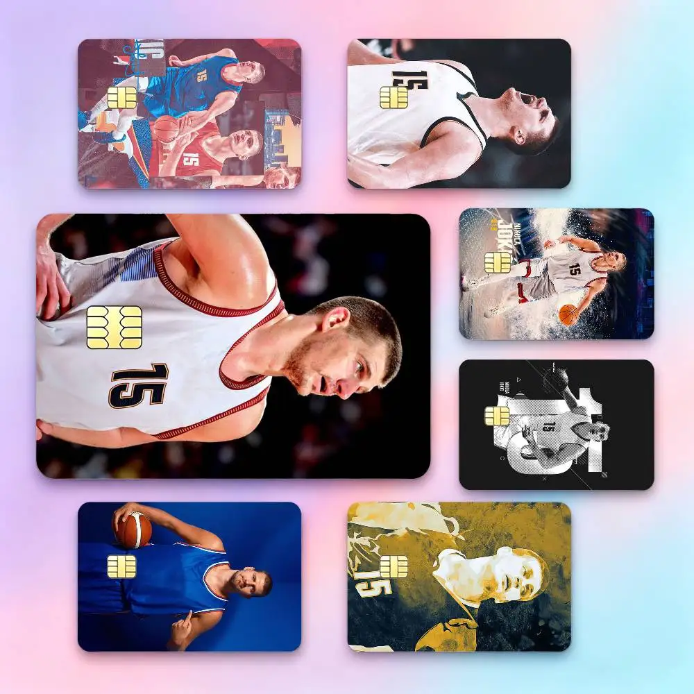 N-Nikola Jokic Basketball  Credit Card HD Stickers Small Chip Waterproof Sticker Game Card Decal Gift