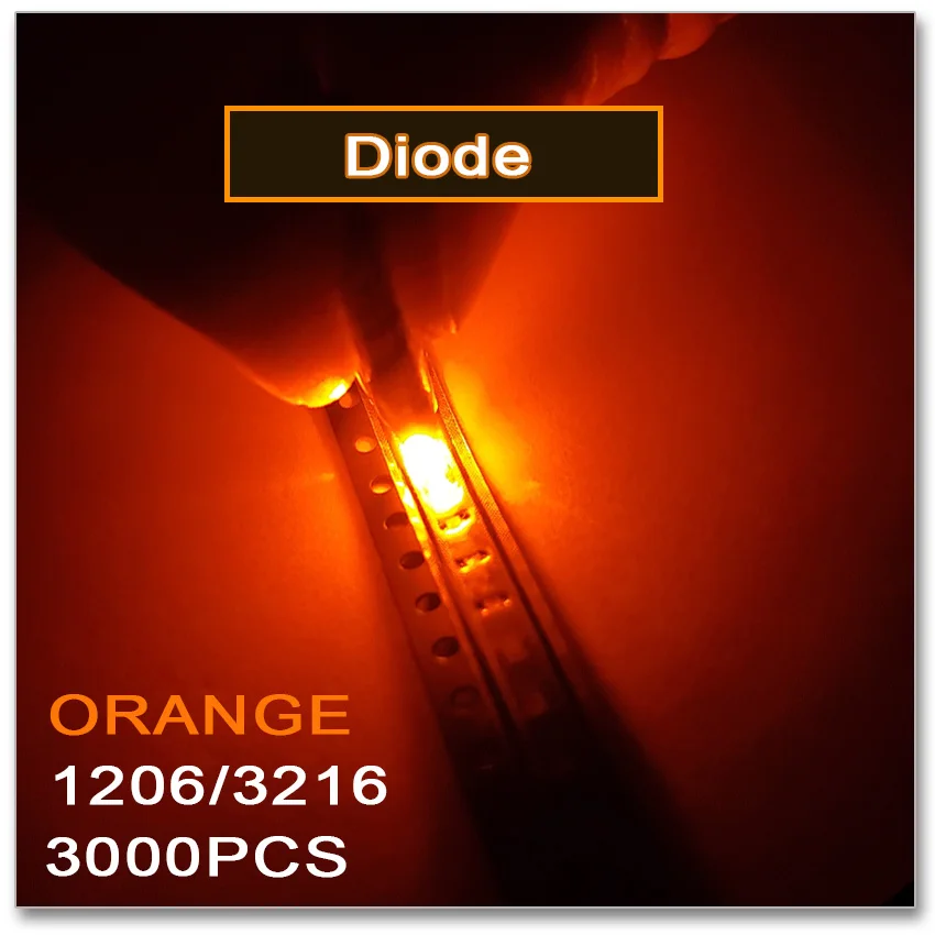 JASNPROSMA 1206 3216 SMD LED 3000 قطعة أحمر برتقالي أصفر أخضر اليشم أخضر جليد أزرق أبيض دافئ أبيض وردي أرجواني ضوء جودة عالية