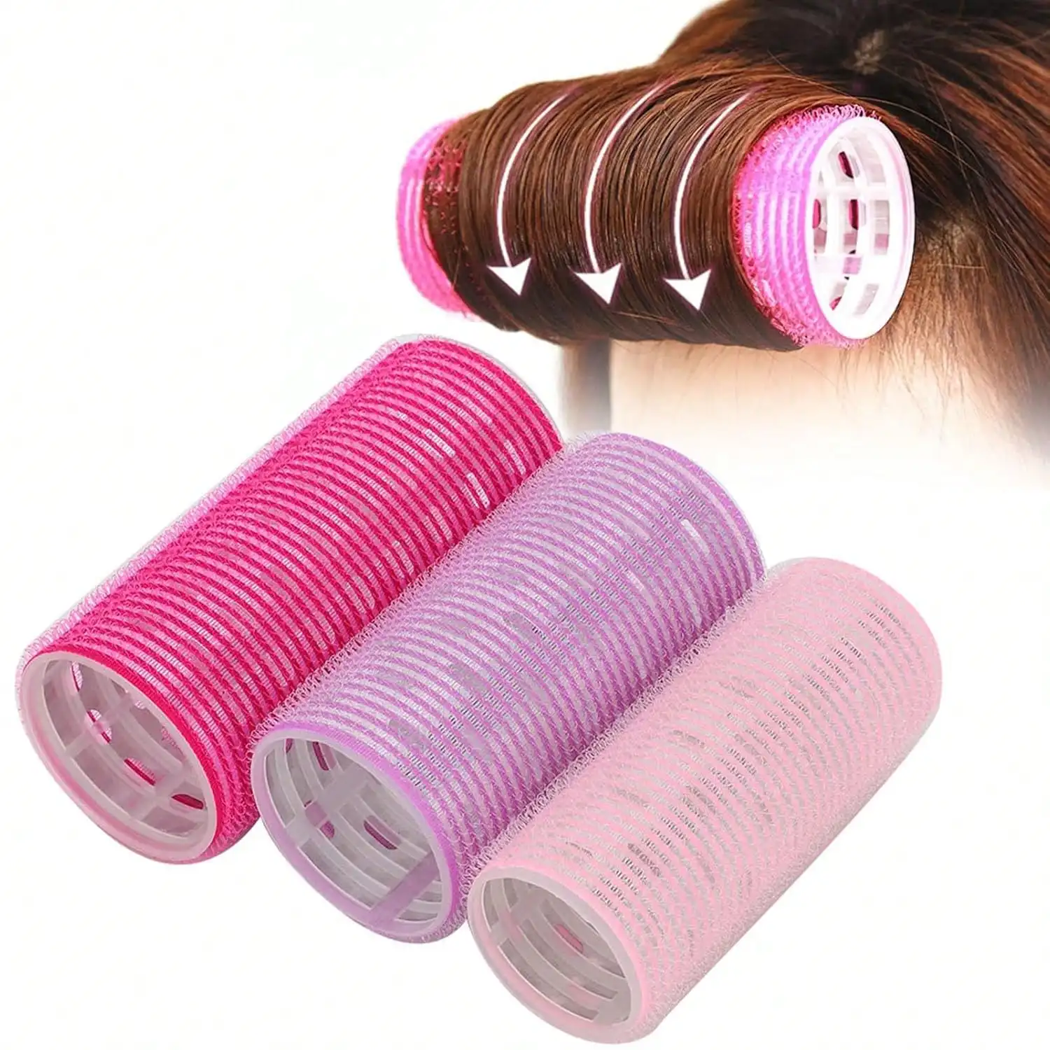 

No-Heat Curling Iron Set, Portable Handled Curling Wand, Air Bangs Curler, Large Octagonal Shaping Tool, Suitable For High Forehead & Voluminous Hair Women, DIY Salon Curling Iron, Suitable For Long, Short, Coarse & Fine Hair Hair Styling Kit Hair Tool Ki