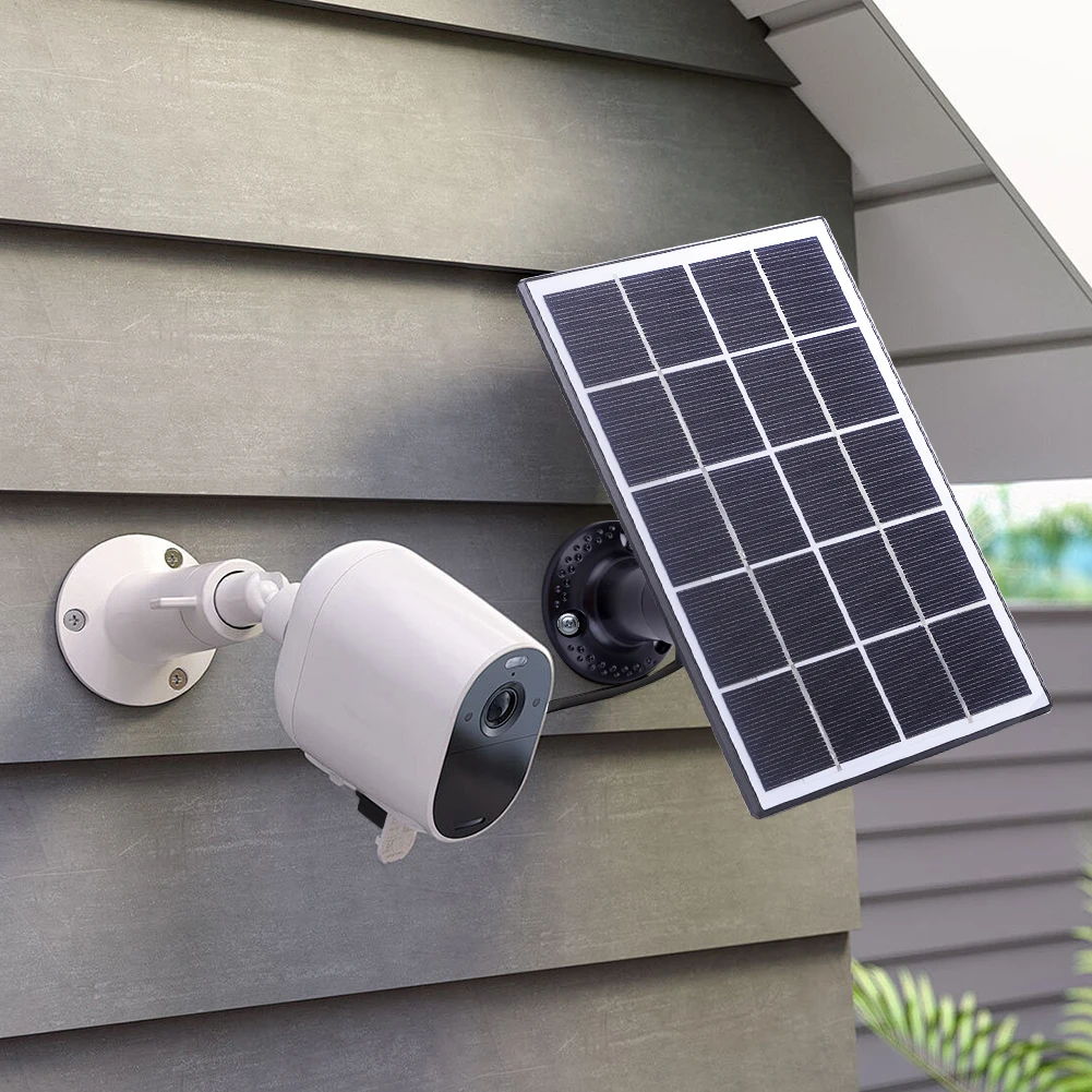 5V 10W Solar Charging Panel IP65 Waterproof Camera Solar Panel 9.8Ft/3M Cable for Arlo Ultra/Ultra 2/Pro 5S/Pro 4/Pro 3