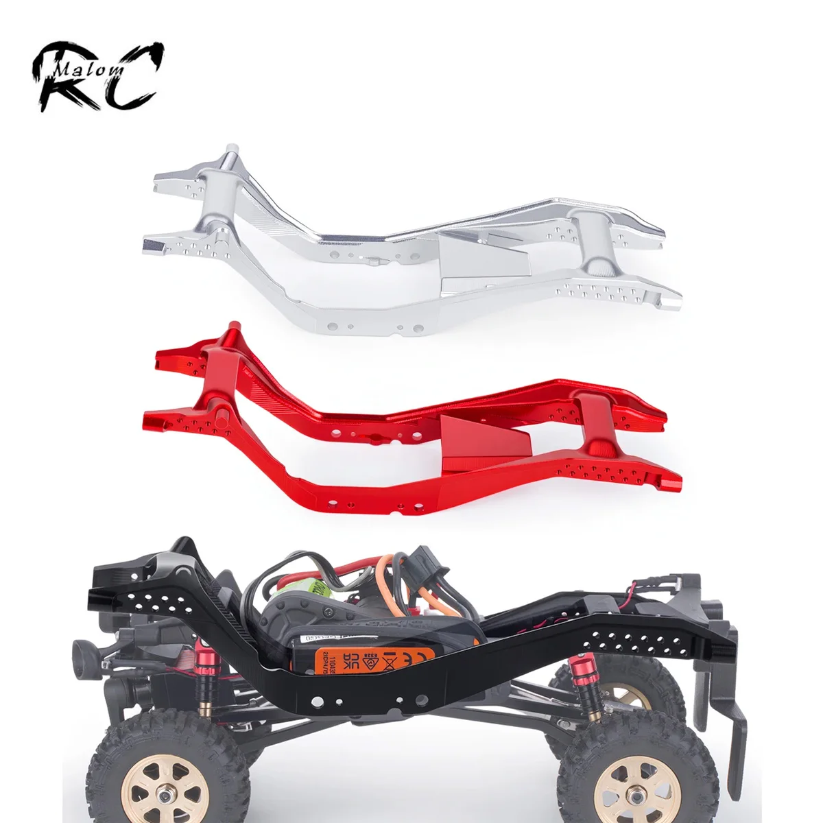 軽量アルミシャーシレールフレーム-1-30-rc-クローラー-axial-scx30-4x4-フォード-ブロンコ-ジープ-ラングラー-jlu-アップグレードパーツ用